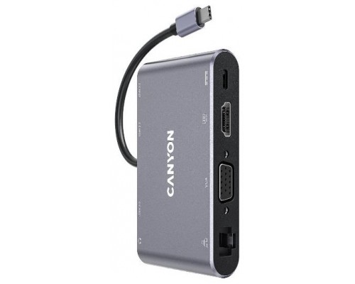 HUB 8 PUERTOS USB-C GRIS CANYON