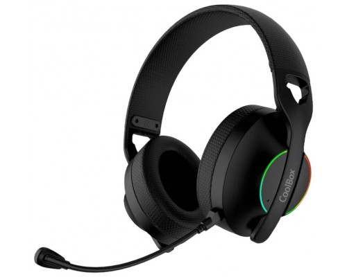 AURICULAR BLUETOOTH CON MICROFONO WB01 RGB NEGRO COOLBOX