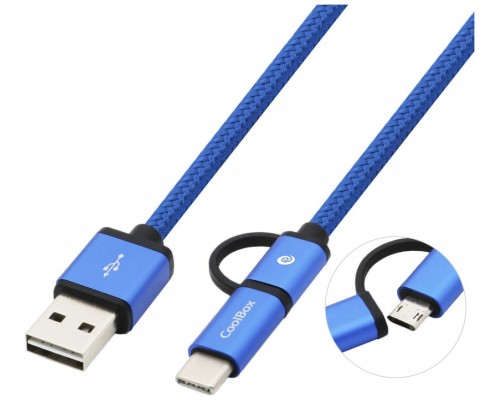 CABLE MULTIUSB 2.0 1M AZUL COOLBOX