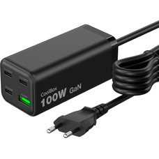 BASE DE CARGA CHARGEMASTER 4 PRO USB/100W GaN NEGRO COOLBOX-AA7 BASE DE CARGA CHARGEMASTER 4 PRO USB/100W GaN NEGRO COOLBOX