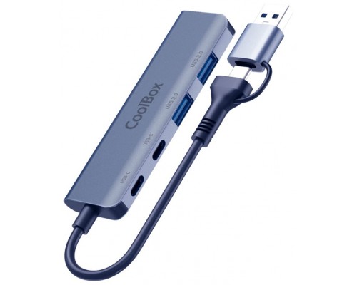 HUB 4 PUERTOS LITE USB (2xUSB3.2 + 2xUSB-C) COOLBOX