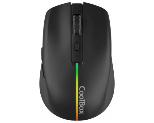 RATON GAMING OPTICO WIRELESS RECARGABLE W01 RGB NEGRO COOLBOX