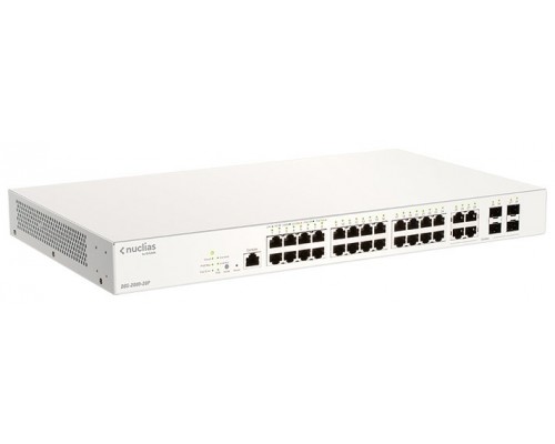 D-LINK SWITCH SMART NUCLIAS CLOUD 28 PUERTOS 10/100/1Gbit w/4 Gbit. SFP