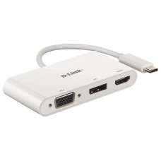 D-LINK DOCKING STATION USB-C A VGA/HDMI/DISPLAYPORT/SUMINISTRO ELECTRICO