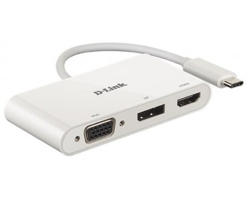 D-LINK DOCKING STATION USB-C A VGA/HDMI/DISPLAYPORT/SUMINISTRO ELECTRICO