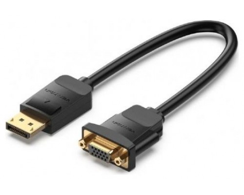 CONVERSOR DISPLAYPORT/M A VGA/H 0.15 M NEGRO VENTION