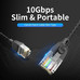 CABLE DE RED LATIGUILLO RJ45 UTP CAT6A AWG32 8 M NEGRO VENTION