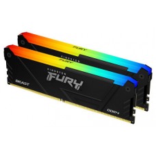 DDR4 32 GB (2X16KIT) 3200 Mhz. FURY BEAST RGB KINGSTON