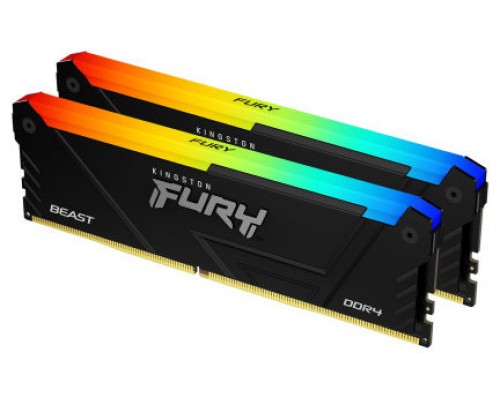 DDR4 32 GB (2X16KIT) 3200 Mhz. FURY BEAST RGB KINGSTON
