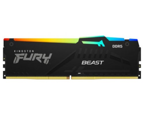 DDR5 8 GB 5200 Mhz. FURY BEAST RGB KINGSTON