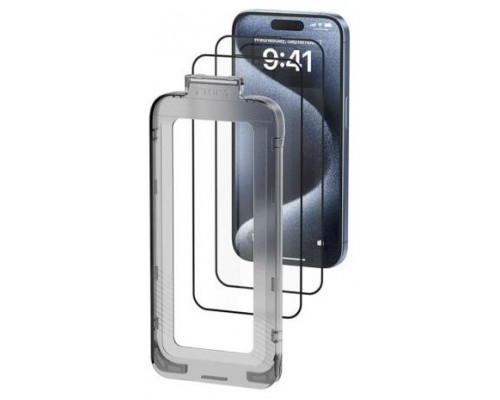 PROTECTOR PANTALLA CRISTAL TEMPLADO IPHONE 15 + HERRAMIENTA ANTIPOLVO VENTION