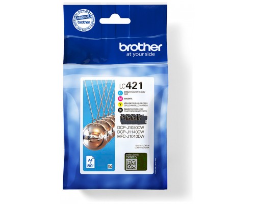 MULTIPACK 4 CARTUCHOS TINTA LC421 BK/C/M/Y BROTHER