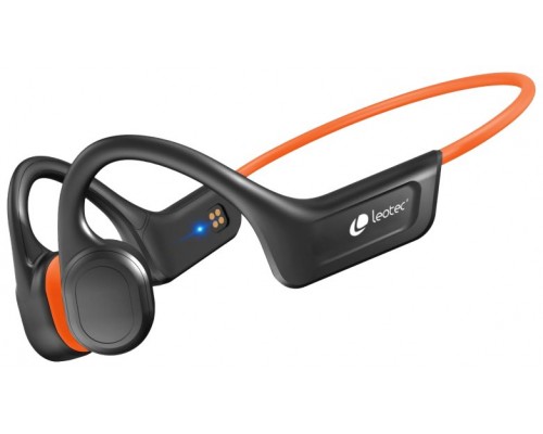 AURICULARES CONDUCCION OSEA RUN PRO NEGRO/NARANJA LEOTEC