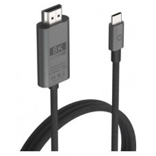 CABLE HDMI V2.1 8K A USB-C NEGRO 2M LINQ