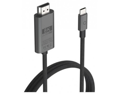 CABLE HDMI V2.1 8K A USB-C NEGRO 2M LINQ