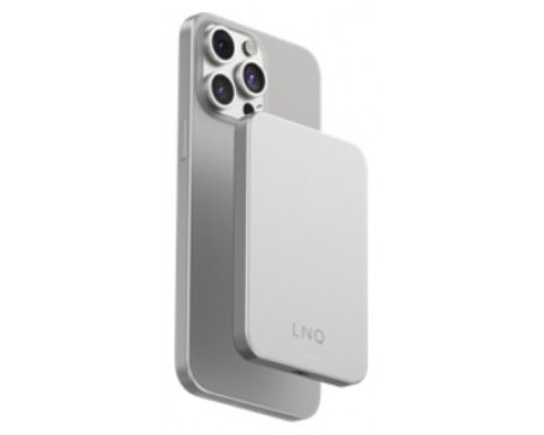 POWER BANK MAGNETICA WIRELESS 5000mAh PLATA LINQ