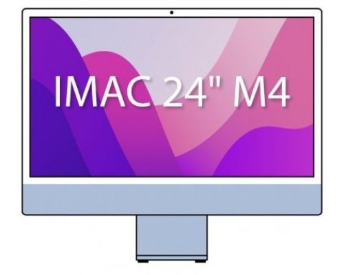 iMAC APPLE 24"" RETINA 4.5K M4 10CORE+GPU 10CORE 24GB 512GB BLUE