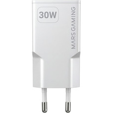 CARGADOR USB PARED USB-C + USB-A GaN 30W BLANCO MARS GAMING