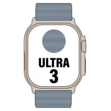 APPLE WATCH ULTRA 3 CAJA TITANIO NATURAL 49mm CORREA OCEAN AZUL