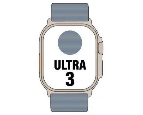 APPLE WATCH ULTRA 3 CAJA TITANIO NATURAL 49mm CORREA OCEAN AZUL