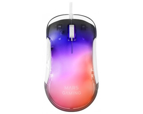 RATON OPTICO MMGLOW RGB BLANCO MARS GAMING