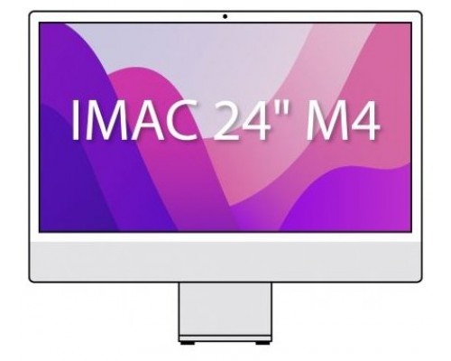 iMAC APPLE 24"" RETINA 4.5K M4 8CORE+GPU 8CORE 16GB 256GB SILVER