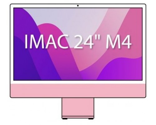 iMAC APPLE 24"" RETINA 4.5K M4 8CORE+GPU 8CORE 16GB 256GB PINK