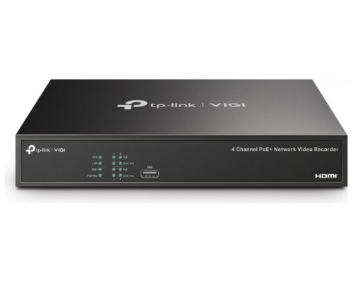 TP-LINK VIDEO GRABADOR NVR VIGI PoE+ 4 CANALES + HDD 2TB