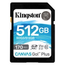 SECURE DIGITAL HC 512 GB CANVAS GO PLUS CLASE10 KINGSTON