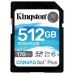 SECURE DIGITAL HC 512 GB CANVAS GO PLUS CLASE10 KINGSTON