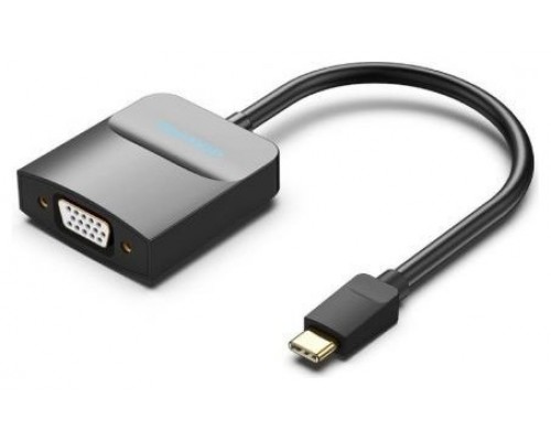 ADAPTADOR CONVERSOR USB-C A VGA/H NEGRO VENTION