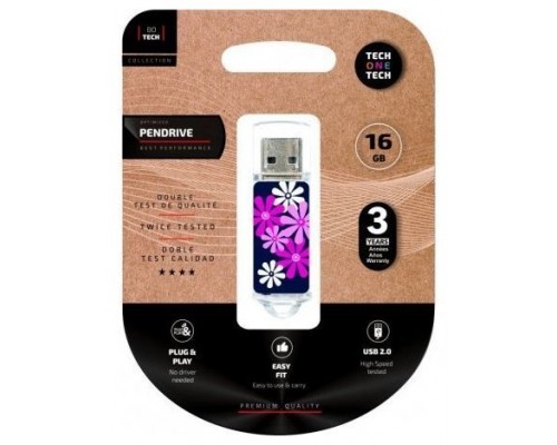 PENDRIVE TECH1TECH-FLOWER POWER 16GB