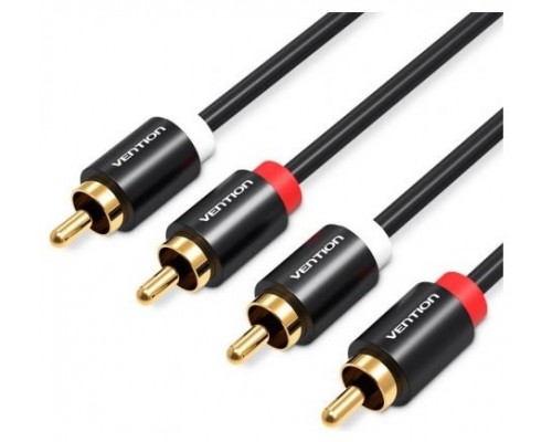 CABLE AUDIO ESTEREO 2xRCA/M 2xRCA/M 1.5 M NEGRO VENTION