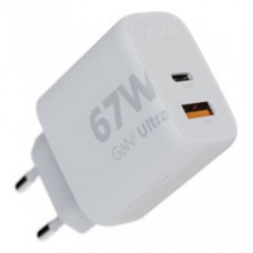 CARGADOR USB DE VIAJE/PARED 67W GAN2 ULTRA WALL TYPE-C/USB 3.0 BLANCO XTORM