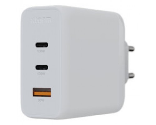 CARGADOR USB DE VIAJE/PARED 100W GAN2 ULTRA WALL 2x TYPE-C/USB 3.0 BLANCO XTORM