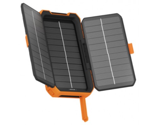 POWER BANK RUGERIZADO DE ENERGIA SOLAR XR-203 10000mAh NEGRO/NARANJA XTORM